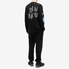 Members of the Rage Men's Long Sleeve Space Graphic T-Shirt in Black