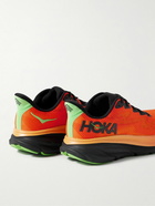 Hoka One One - Clifton 9 Rubber-Trimmed Mesh Running Sneakers - Orange