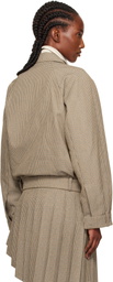 We11done Beige Checked Jacket