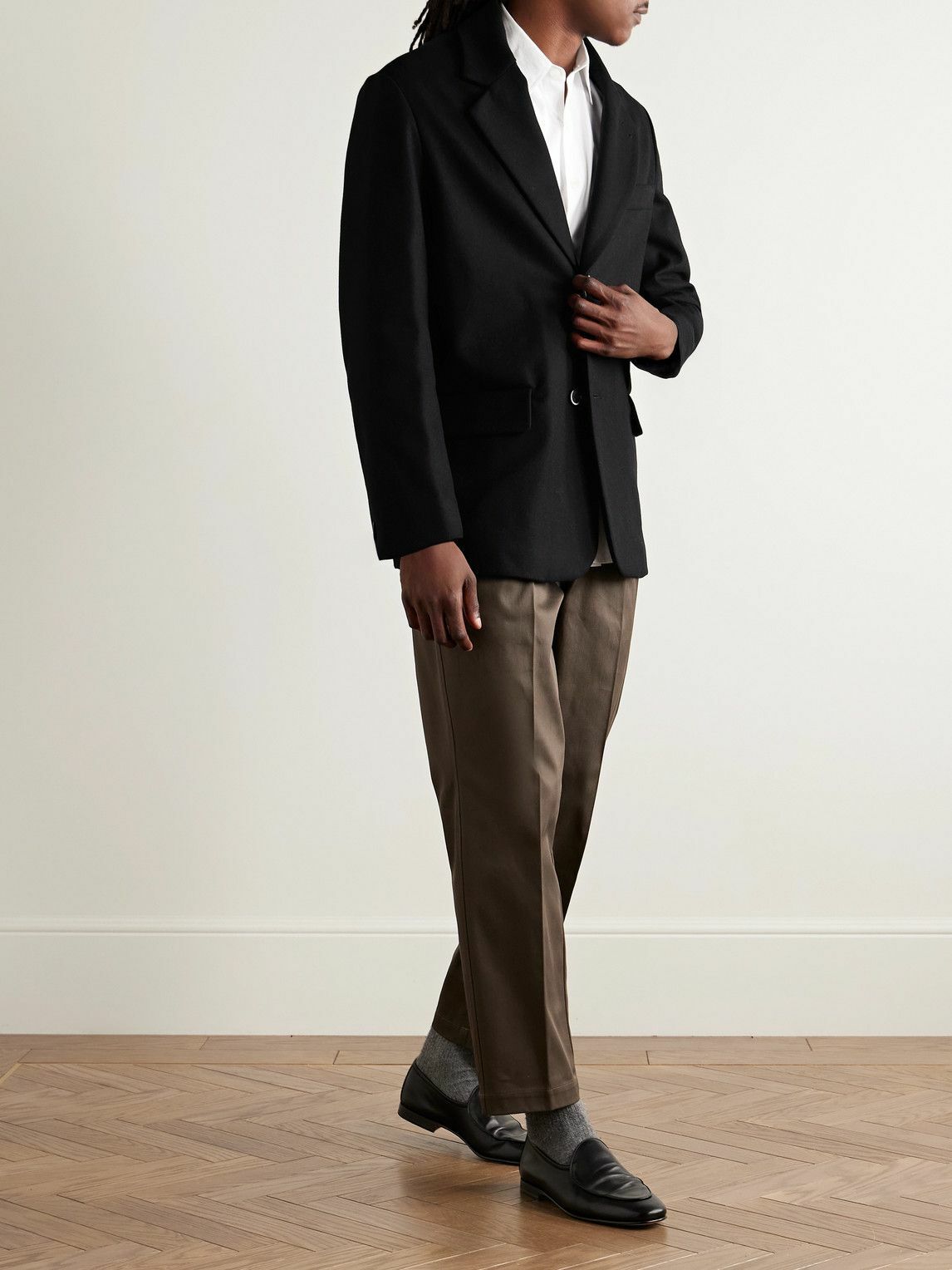 Barena - Wool-Blend Felt Blazer - Black