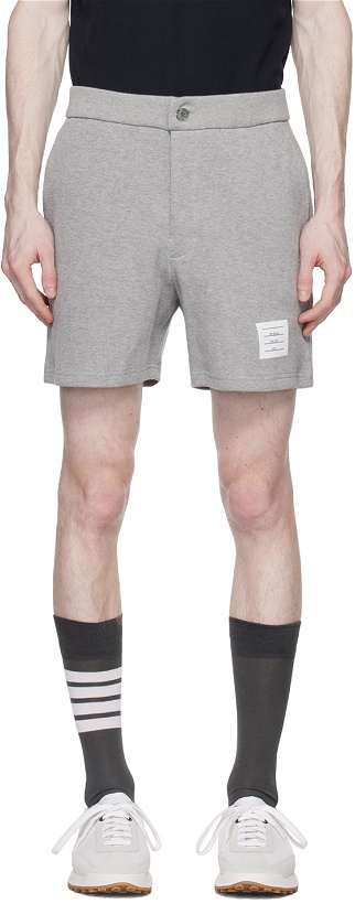 Photo: Thom Browne Gray Patch Shorts