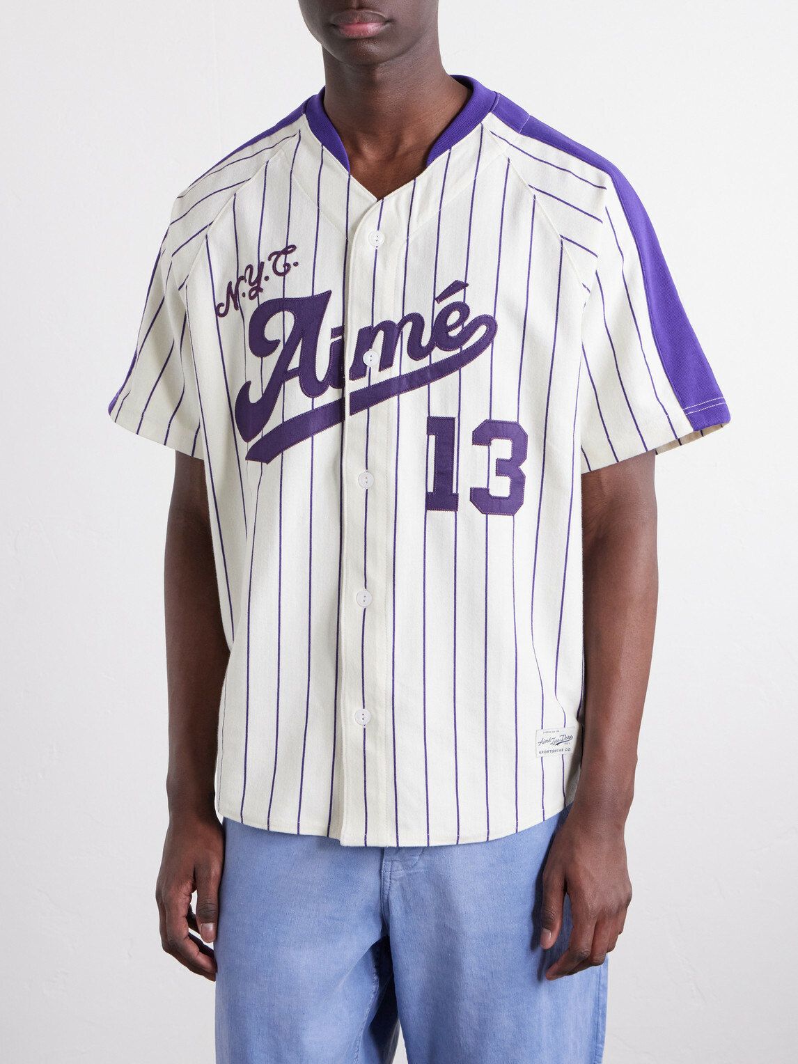 Aimé Leon Dore - Printed Cotton-Jersey Shirt - Purple