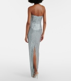 Roland Mouret Origami diamanté corset gown