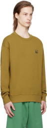 Maison Kitsuné Khaki Bold Fox Head Sweatshirt
