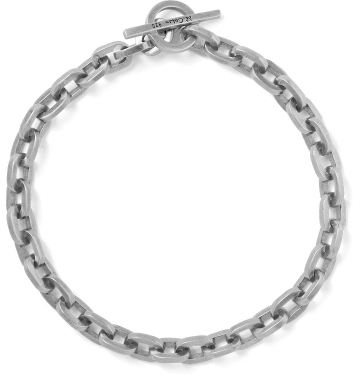 Photo: M.Cohen - Burnished Sterling Silver Chain Bracelet - Silver
