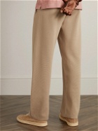 Piacenza Cashmere - Straight-Leg Cotton Sweatpants - Brown