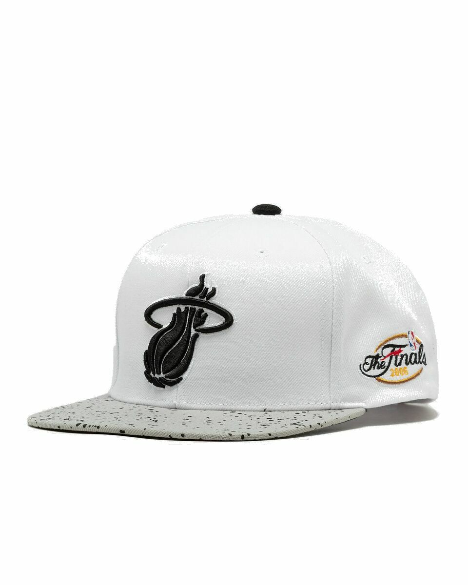 Photo: Mitchell & Ness Nba Cement Top Snapback Heat White - Mens - Caps