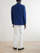 Massimo Alba - Bali Unstructured Nehru-Collar Cotton-Gauze Jacket - Blue