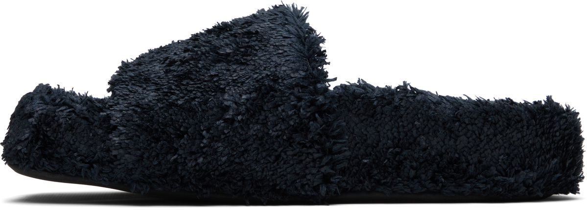 MM6 Maison Margiela Black Spugna Vichy Sandals
