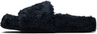 MM6 Maison Margiela Black Spugna Vichy Sandals