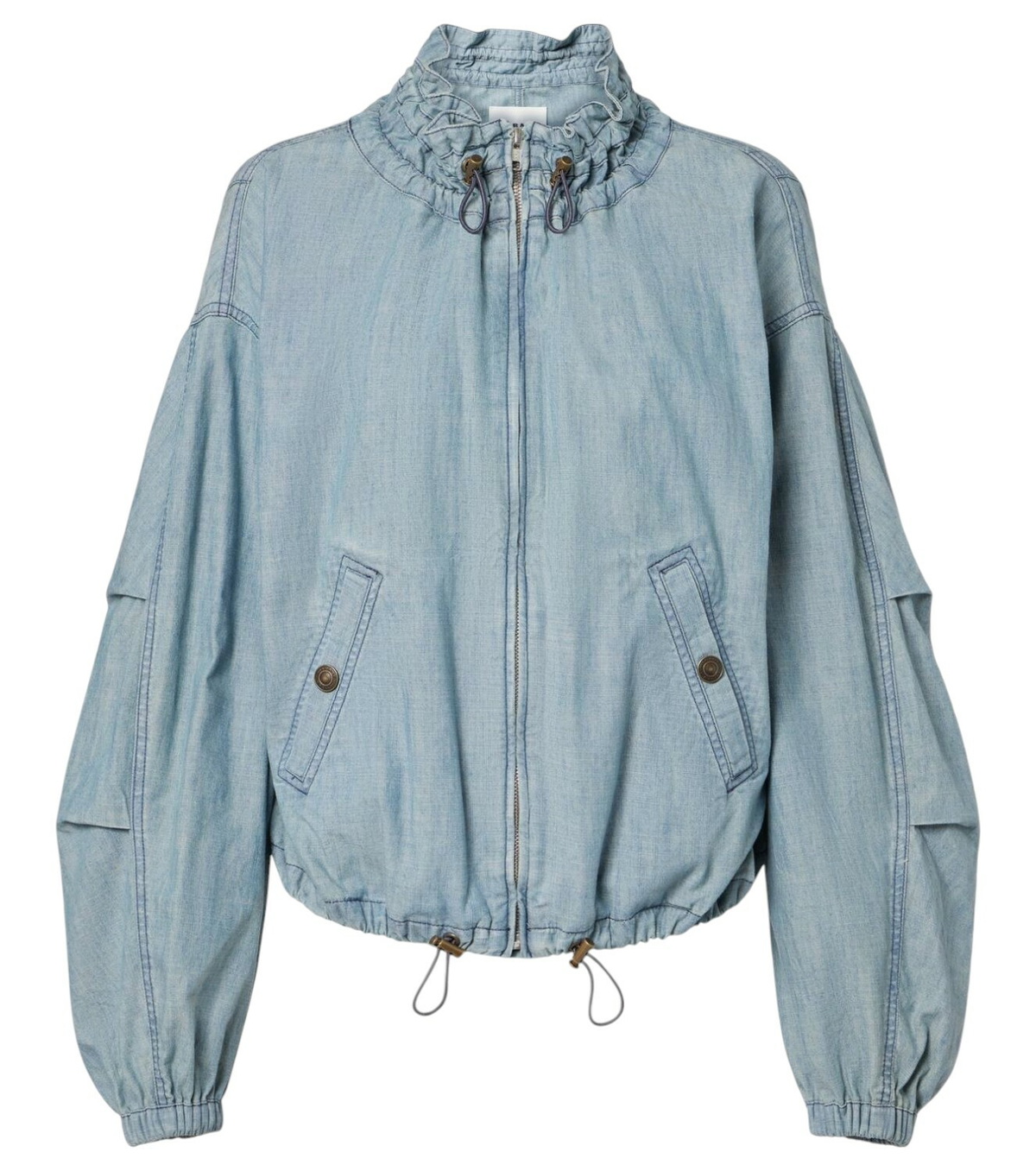ジャケット ISABEL MARANT ETOILE Slate Cotton Blend Gally Jacket Isabel Marant Étoile Isabel Marant Etoile Women Slate Cotton