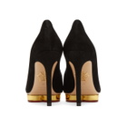 Charlotte Olympia Black Suede Debbie Heels