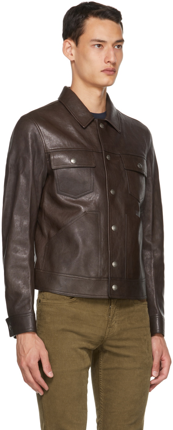 Tom Ford Off-White Western Blouson Leather Jacket