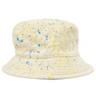 Palm Angels - Paint-Splattered Cotton-Twill Bucket Hat - White