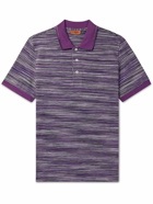 Missoni - Space-Dyed Cotton-Piqué Polo Shirt - Purple