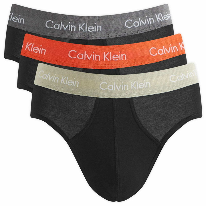 Photo: Calvin Klein Men's Hip Brief - 3 Pack in Black