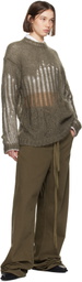Ann Demeulemeester Khaki Rigmor Oversize Sweater