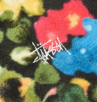 Stüssy - Logo-Embroidered Floral-Print Fleece Half-Zip Sweatshirt - Multi
