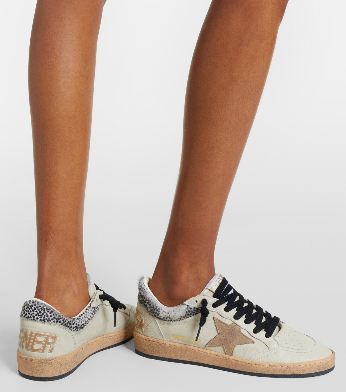 Golden Goose Ball Star leopard-print leather sneakers