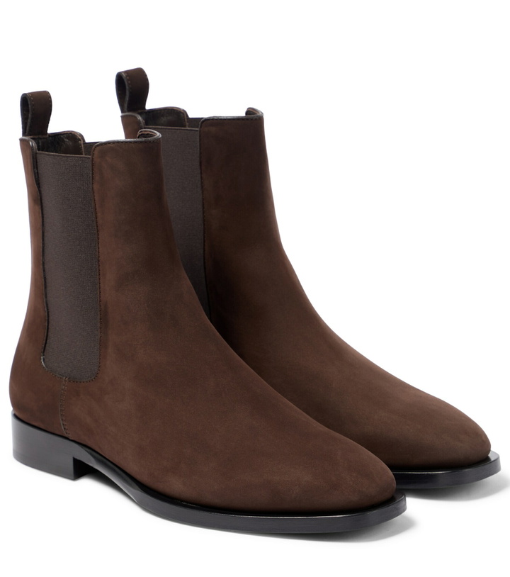 Photo: The Row - Grunge suede Chelsea boots