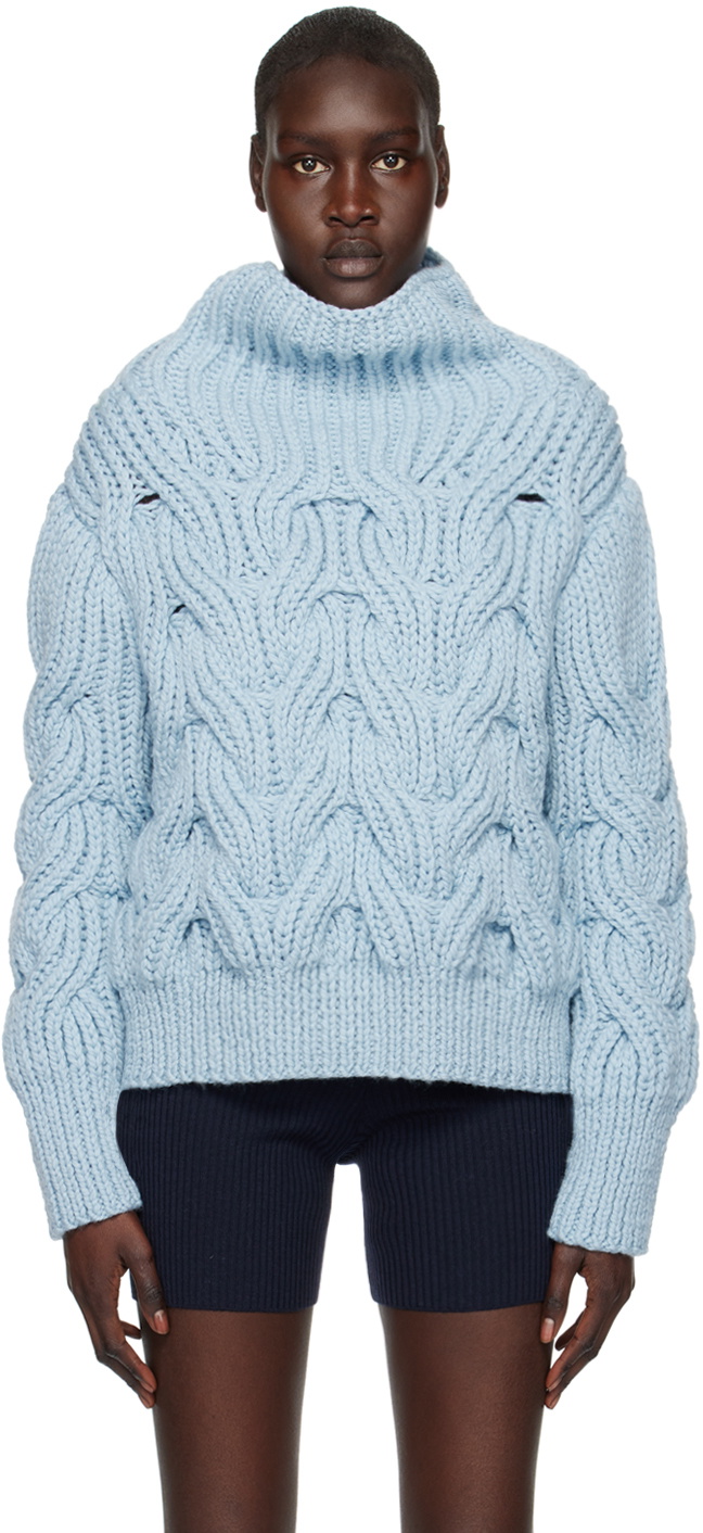 Cecilie Bahnsen Blue India Turtleneck Cecilie Bahnsen