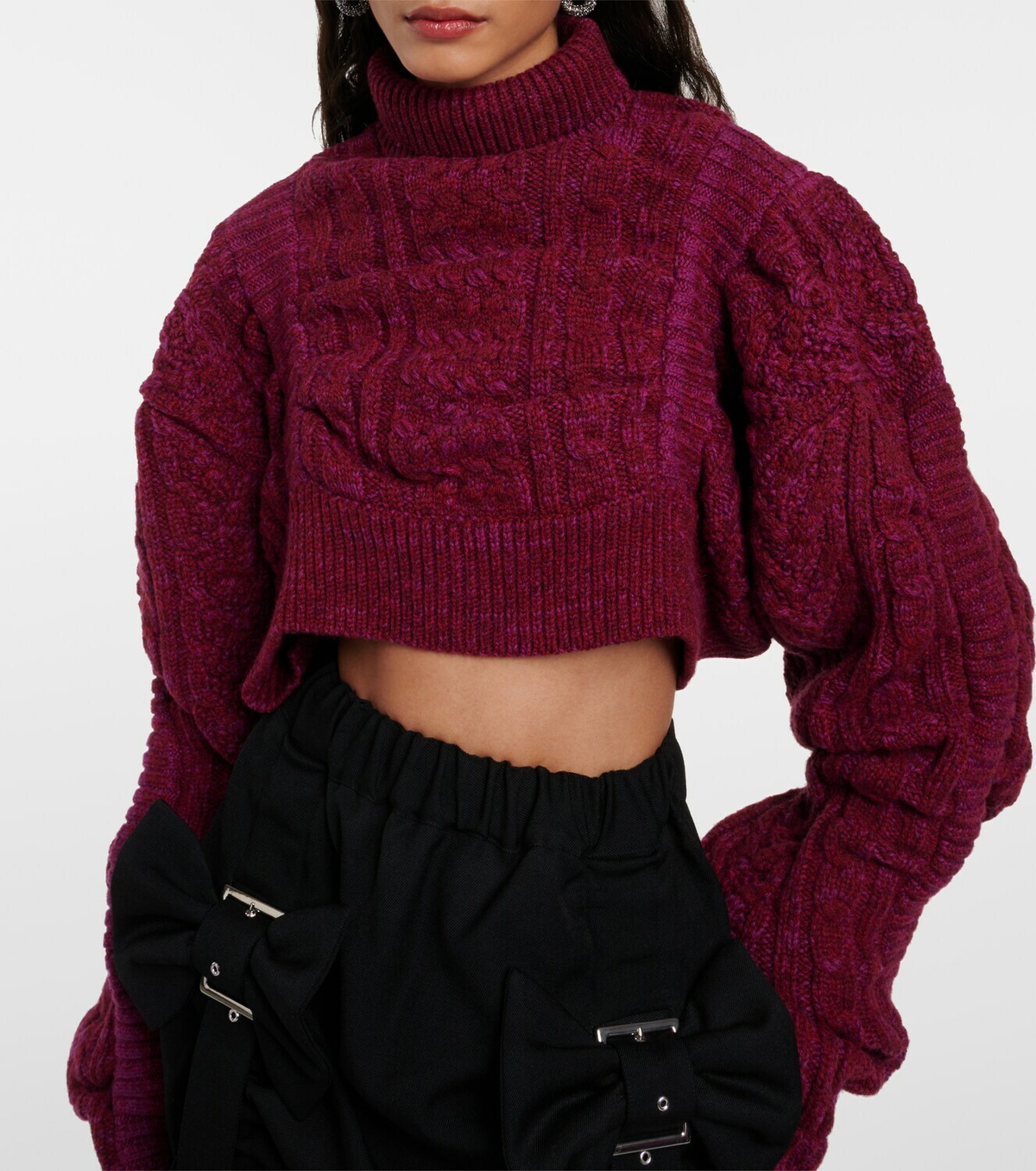 Noir Kei Ninomiya Cable-knit wool sweater