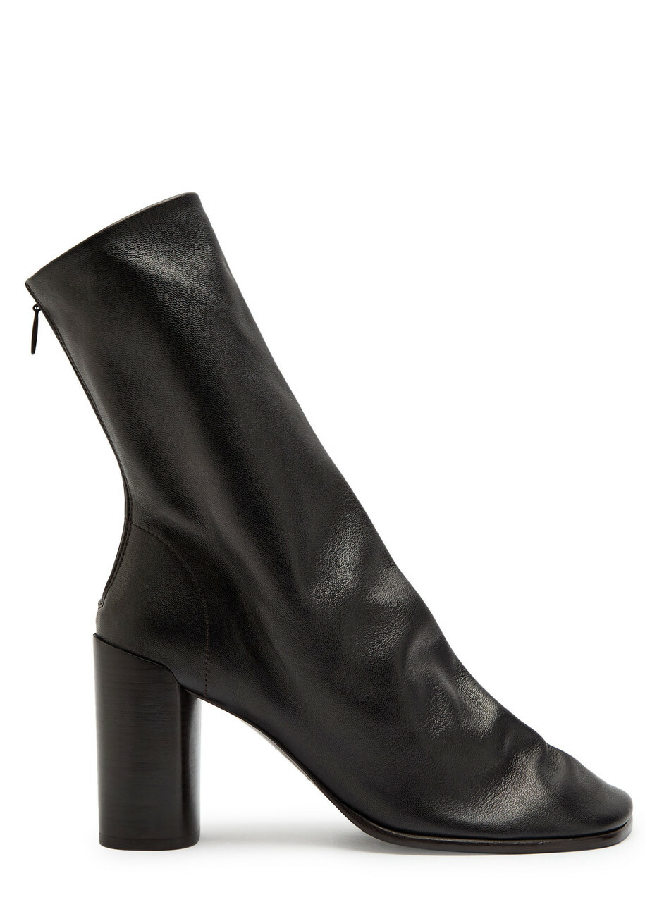 Lemaire Glove 80 Leather Ankle Boots Brown