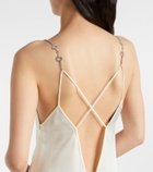 Gucci Horsebit embellished satin slip dress