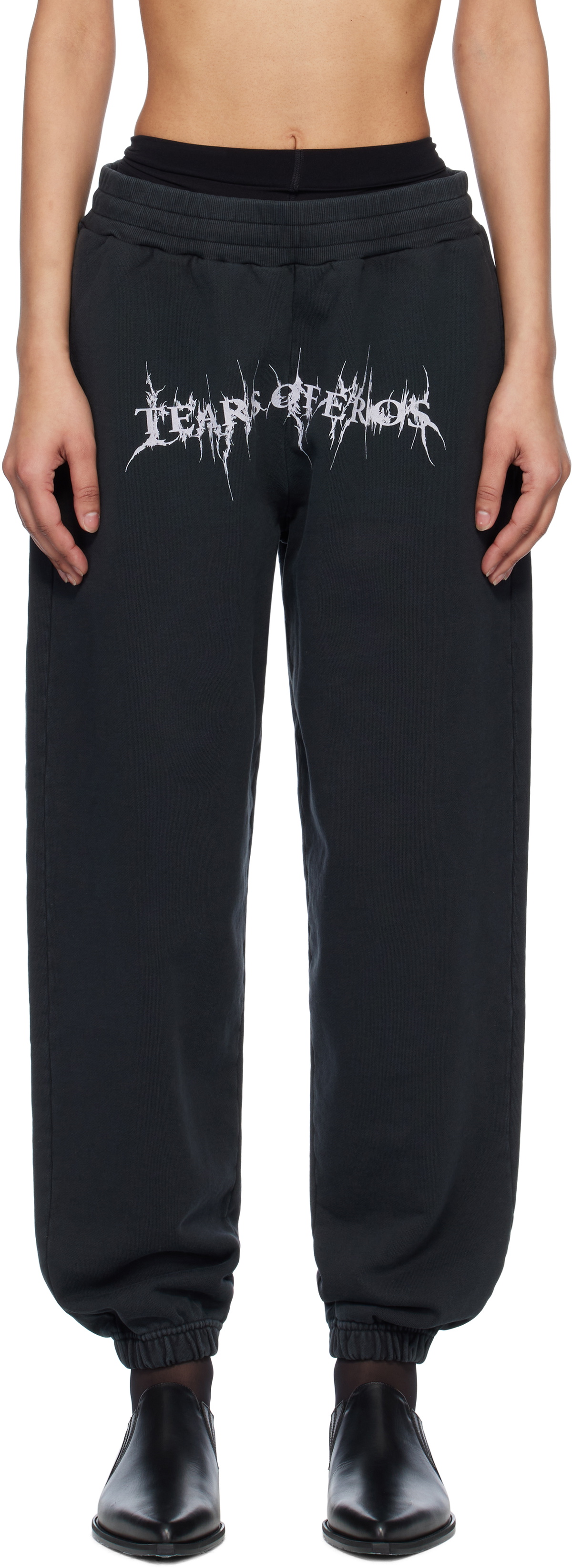 Liza Keane Black 'Tears of Eros' Sweatpants