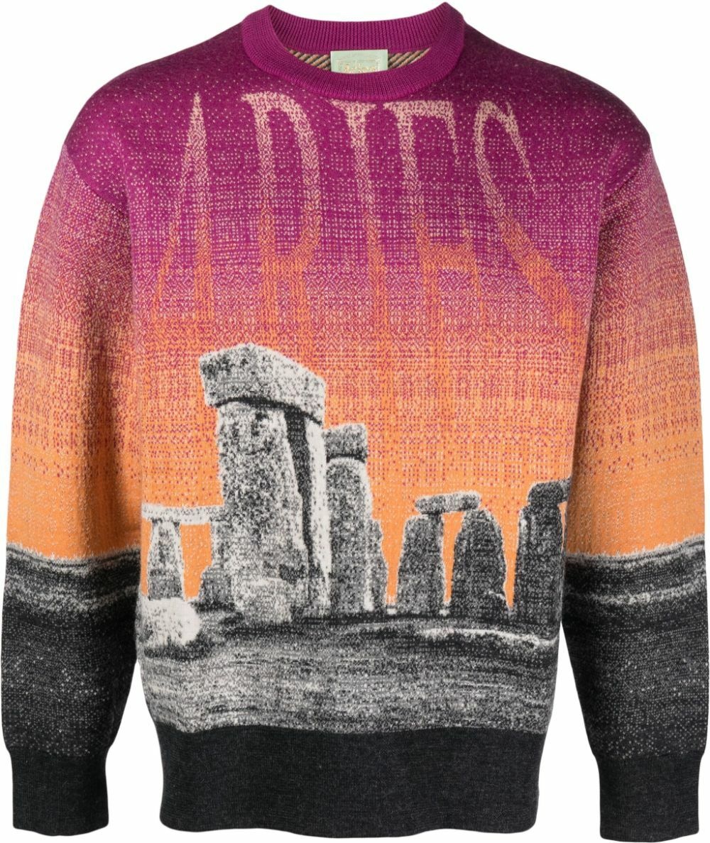 ARIES - Printed Wool Blend Sweater