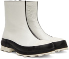 CamperLab White & Black Leather Traktori Boots