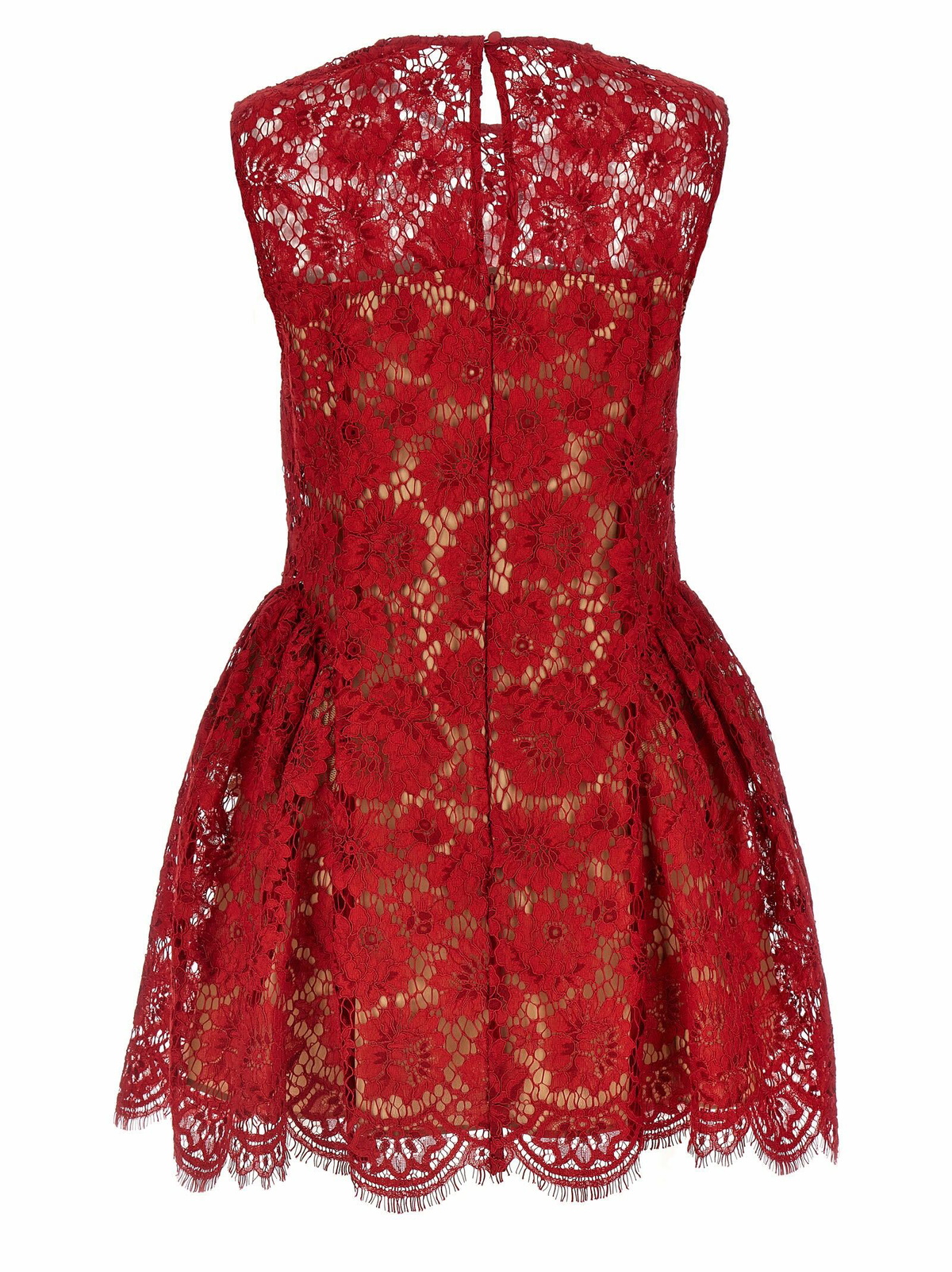chinese dress ladies Self-Portrait - Red Fine Lace Mini Dress main image 1