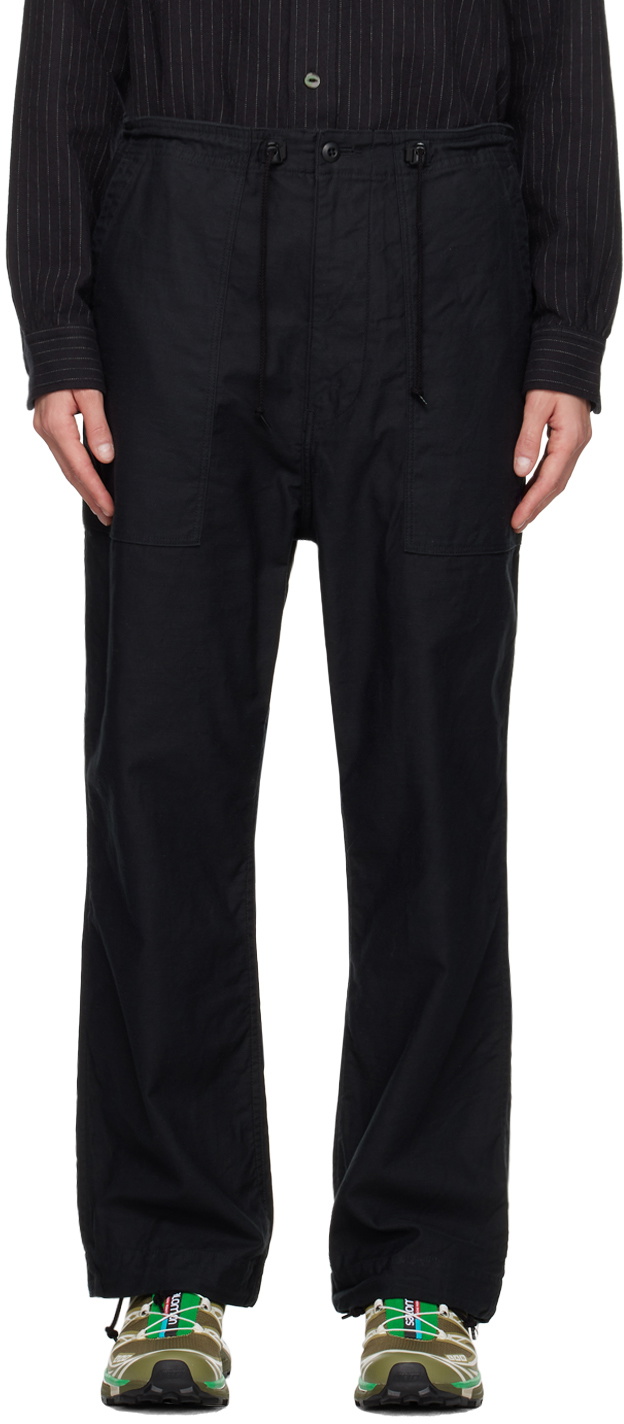 NEEDLES Black String Fatigue Trousers Needles