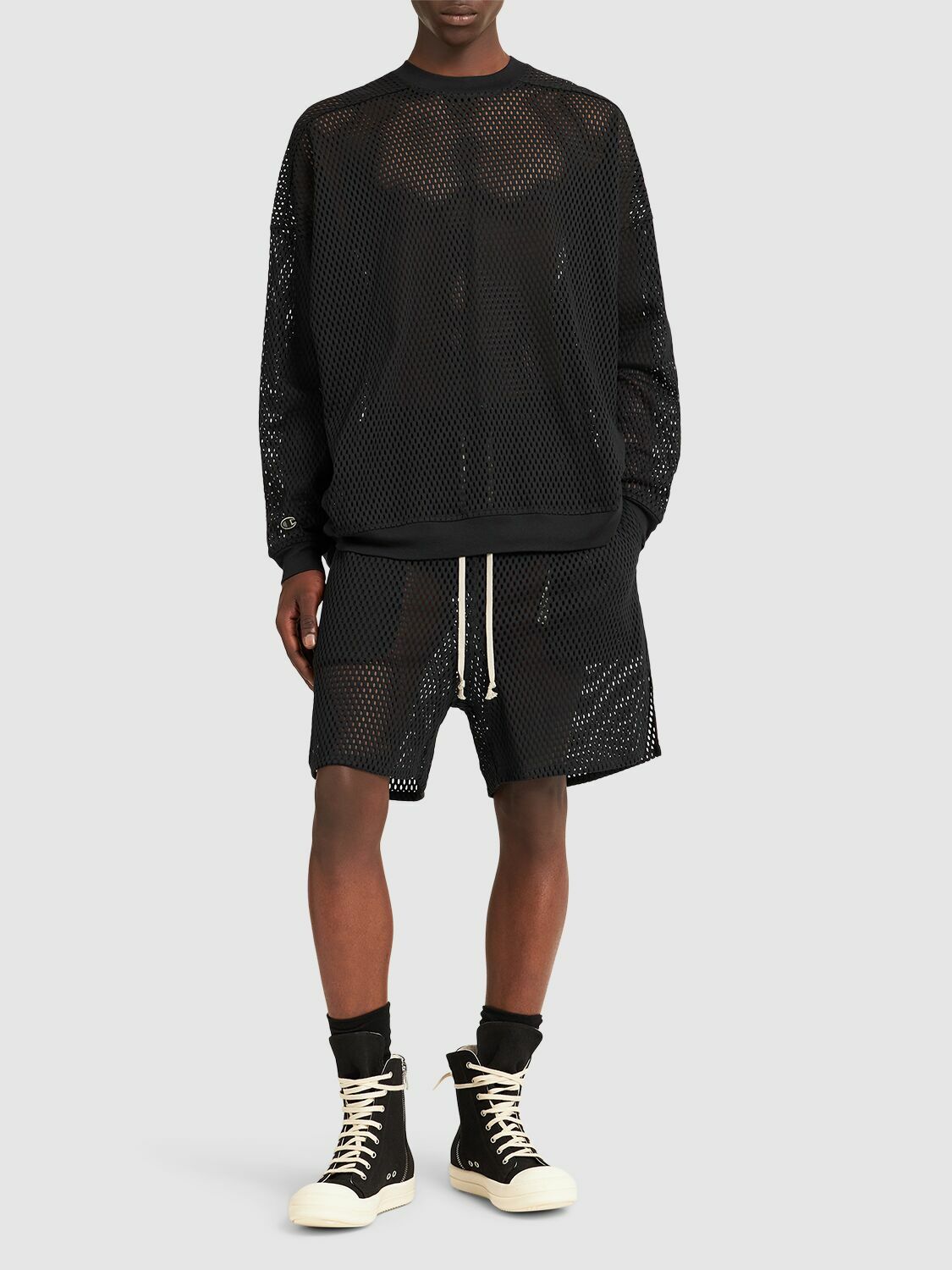 関税送料込み■Rick Owens■Champion Jumbo mesh sweatshirt RICK OWENS Champion Jumbo Mesh Sweatshirt Rick Owens