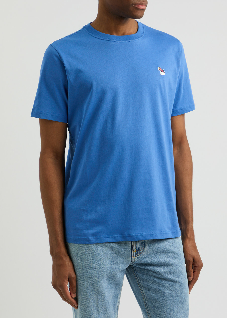 PS Paul Smith Logo Cotton T-shirt Blue PS by Paul Smith