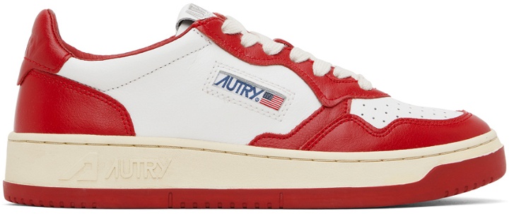 Photo: AUTRY Red & White Medalist Low Sneakers