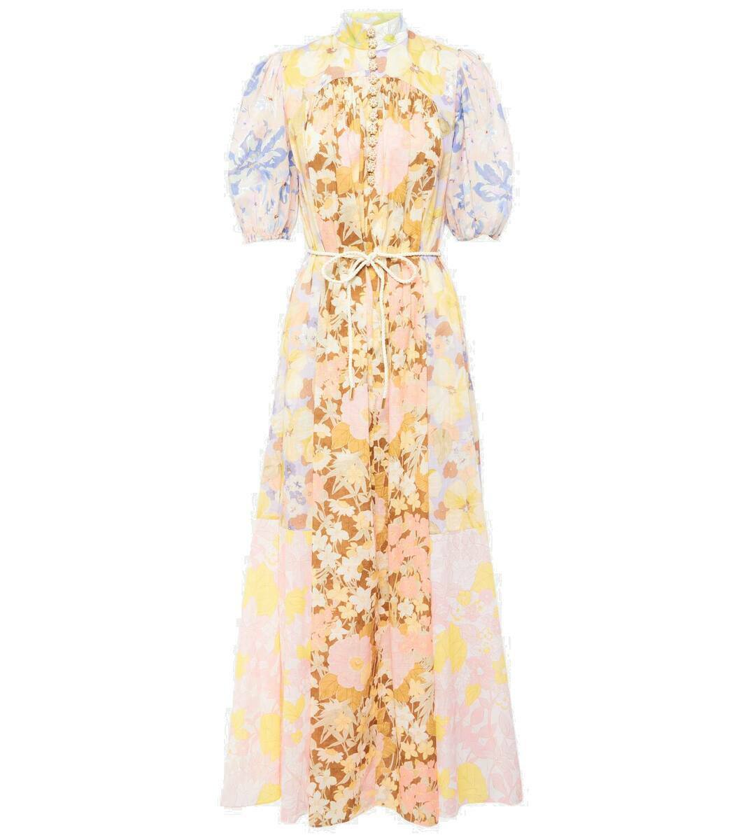 花柄★コットン★マキシワンピース★ ZIMMERMANN ZIMMERMANN コットン マキシワンピース ティアード ストライプ