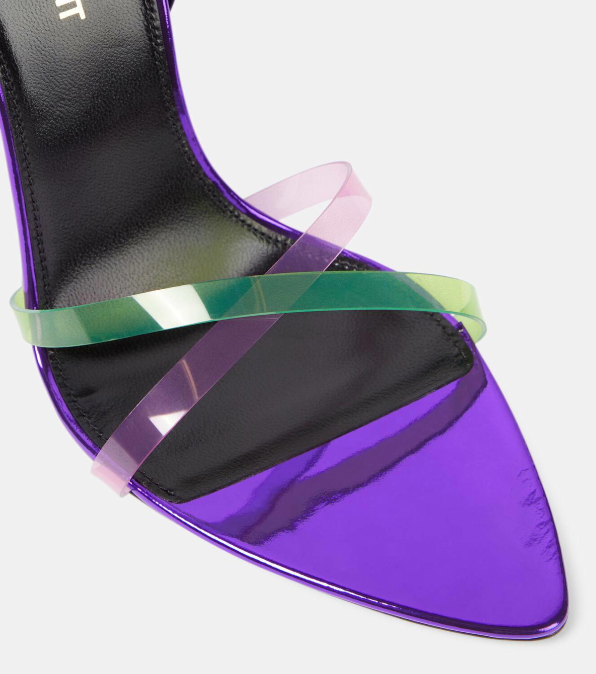 Saint Laurent Tribute 85mm leather sandals - Purple