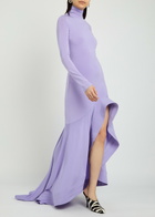 Stella Mccartney Cascading Stretch-jersey Mini Dress Lilac