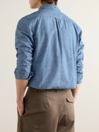 Richard James - Button-Down Collar Slub Cotton Shirt - Blue