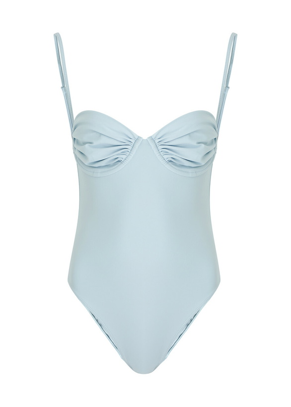 Photo: Faithfull The Brand Gabriella Underwired Swimsuit Light Blue