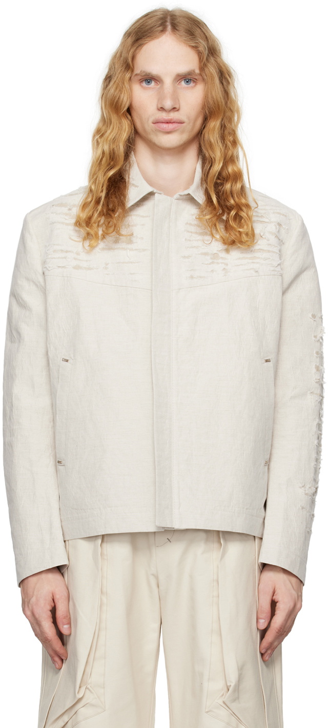CARNET-ARCHIVE Off-White Distressed Wall Jacket