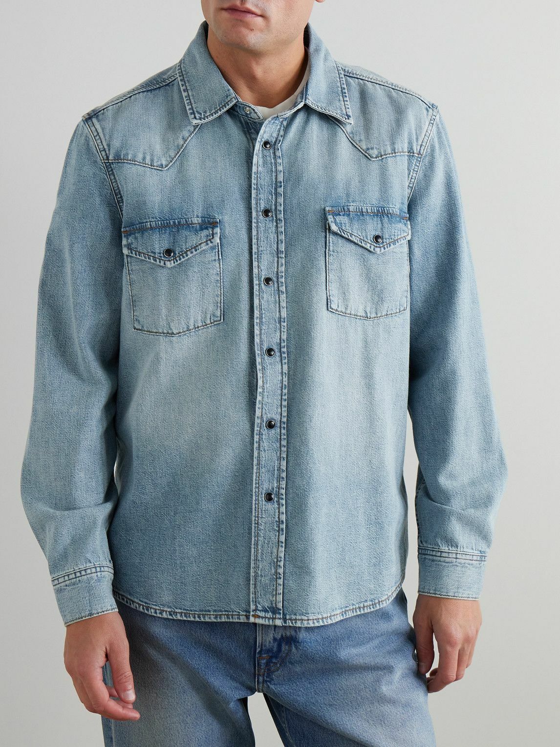 FRAME - Denim Western Shirt - Blue
