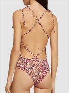 ISABEL MARANT Swan Printed One Piece Swimsuit