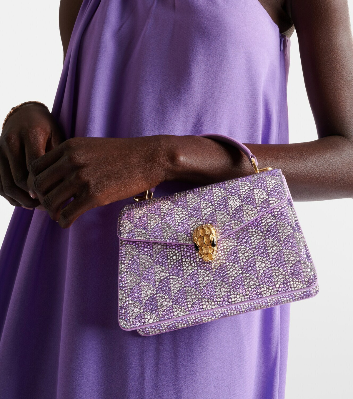Bvlgari Serpenti Forever Mini leather top-handle bag