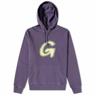 Gramicci Men's Fuzzy G-Logo Popover Hoody in Purple Pigment