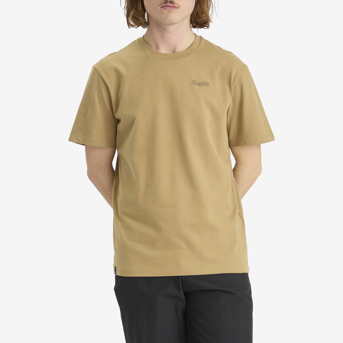 Haglöfs Men's Logo T-Shirt in Oak Brown