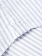 BRUNELLO CUCINELLI - Striped Cotton-Chambray Shirt - Blue