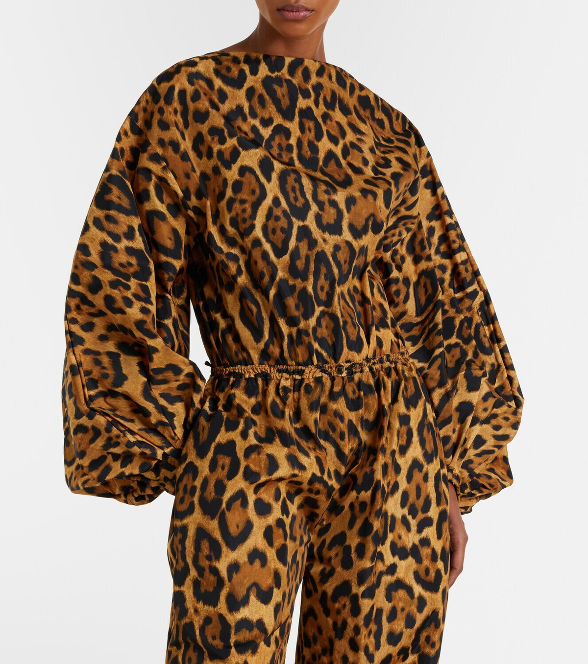 Alaïa Oversized animal-print bodysuit