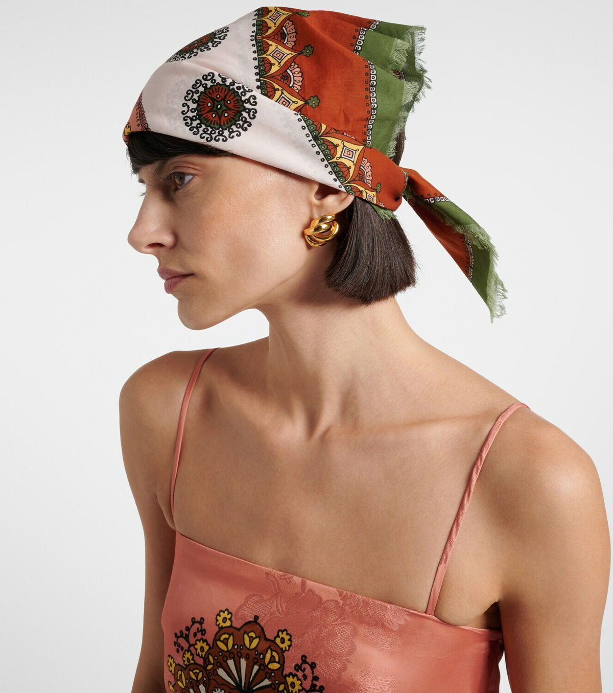 Alémais Contina Midi fringed cotton scarf